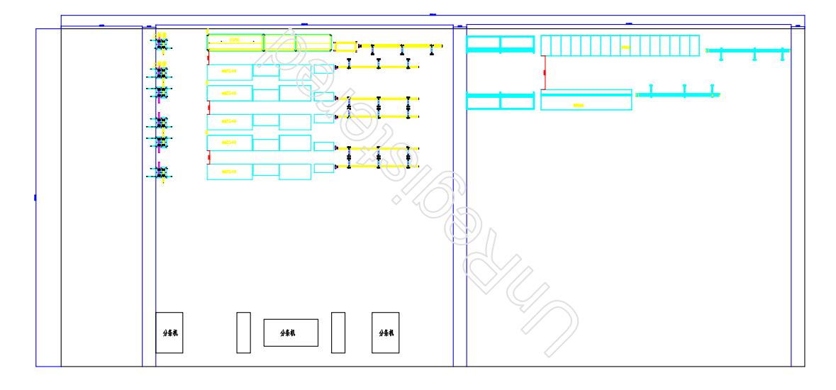 6條不銹鋼裝飾管生產(chǎn)線的整體布局圖